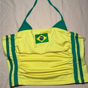 SHEIN Yellow and Green Top